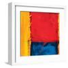 Abstract Composition in Red-Carmine Thorner-Framed Art Print