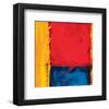 Abstract Composition in Red-Carmine Thorner-Framed Art Print