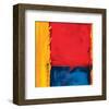 Abstract Composition in Red-Carmine Thorner-Framed Art Print