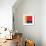 Abstract Composition in Red-Carmine Thorner-Framed Art Print displayed on a wall