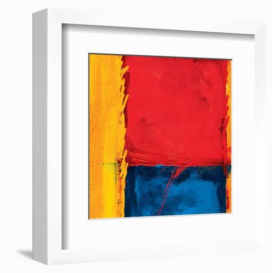 Abstract Composition in Red-Carmine Thorner-Framed Art Print