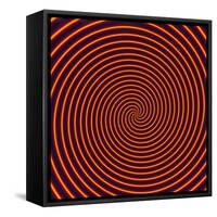 Abstract Computer Artwork of a Spiral-David Parker-Framed Stretched Canvas