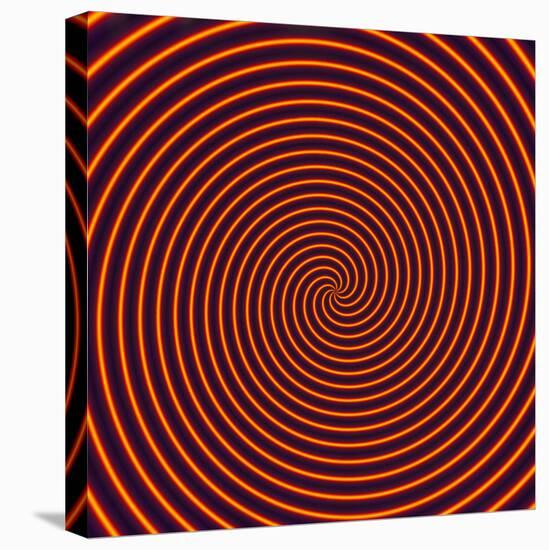 Abstract Computer Artwork of a Spiral-David Parker-Stretched Canvas