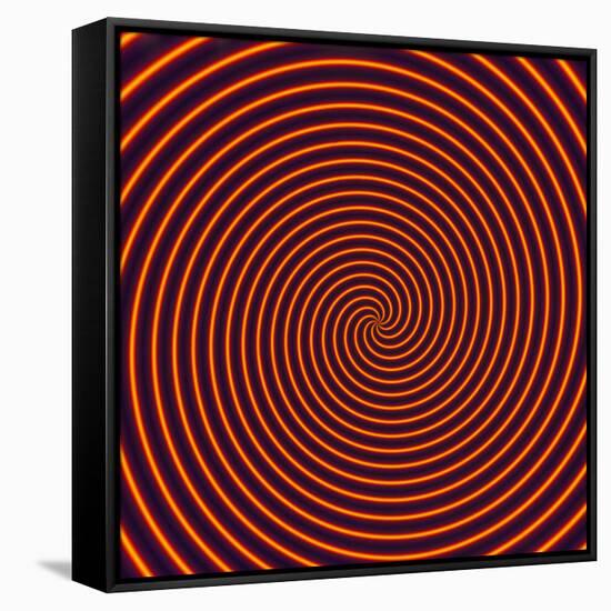 Abstract Computer Artwork of a Spiral-David Parker-Framed Stretched Canvas