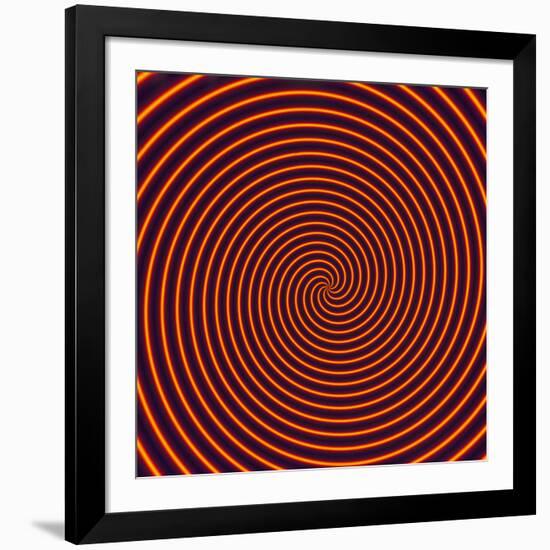 Abstract Computer Artwork of a Spiral-David Parker-Framed Photographic Print