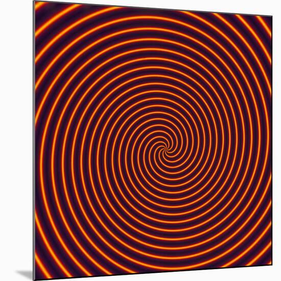 Abstract Computer Artwork of a Spiral-David Parker-Mounted Photographic Print