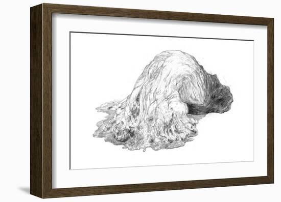 Abstract Creature with Black Grain-Ryuichirou Motomura-Framed Art Print