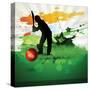 Abstract Cricket Game Artwork-Pinnacleanimates-Stretched Canvas