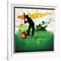 Abstract Cricket Game Artwork-Pinnacleanimates-Framed Art Print