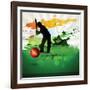 Abstract Cricket Game Artwork-Pinnacleanimates-Framed Art Print