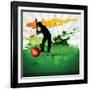 Abstract Cricket Game Artwork-Pinnacleanimates-Framed Art Print