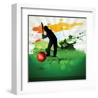 Abstract Cricket Game Artwork-Pinnacleanimates-Framed Art Print