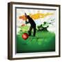 Abstract Cricket Game Artwork-Pinnacleanimates-Framed Art Print