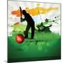 Abstract Cricket Game Artwork-Pinnacleanimates-Mounted Art Print