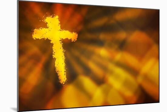 Abstract Cross-null-Mounted Giclee Print