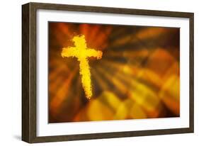 Abstract Cross-null-Framed Giclee Print