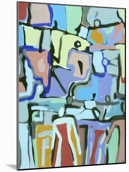 Abstract Crowd-Diana Ong-Mounted Giclee Print