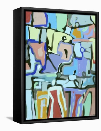 Abstract Crowd-Diana Ong-Framed Stretched Canvas