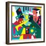 Abstract Cubic Jazz Band (Vector Art)-ad_krikorian-Framed Photographic Print