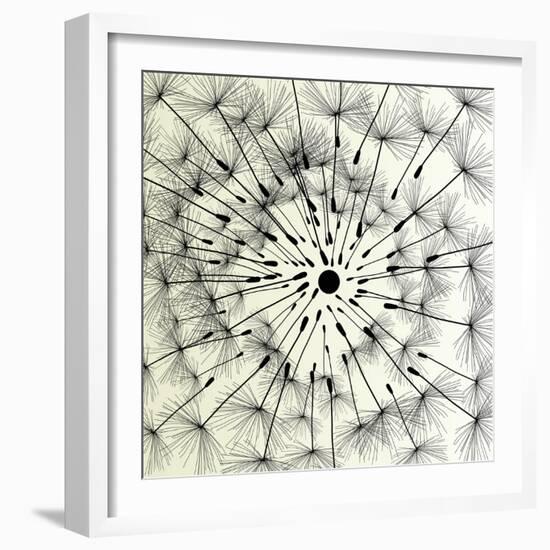 Abstract Dandelion Illustration Spring Concept-Kristaps Eberlins-Framed Art Print