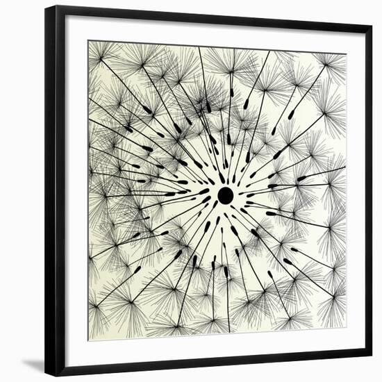 Abstract Dandelion Illustration Spring Concept-Kristaps Eberlins-Framed Art Print