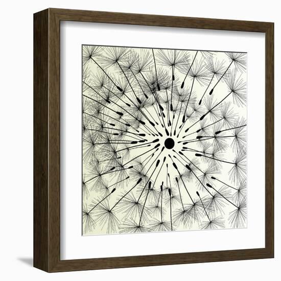 Abstract Dandelion Illustration Spring Concept-Kristaps Eberlins-Framed Art Print