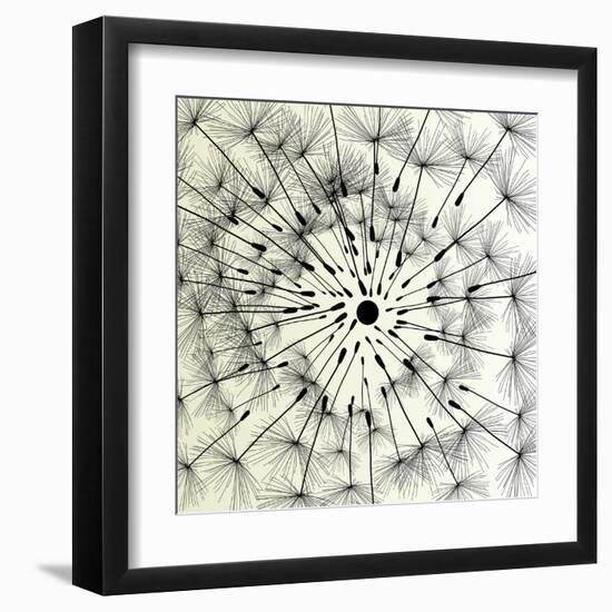 Abstract Dandelion Illustration Spring Concept-Kristaps Eberlins-Framed Art Print