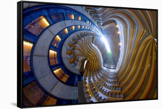 Abstract design of stairway.-Jaynes Gallery-Framed Stretched Canvas