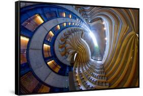 Abstract design of stairway.-Jaynes Gallery-Framed Stretched Canvas