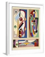 Abstract Designs, from 'Decorations and Colours', Published 1930 (Colour Litho)-Georges Valmier-Framed Giclee Print