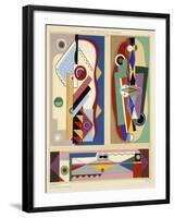 Abstract Designs, from 'Decorations and Colours', Published 1930 (Colour Litho)-Georges Valmier-Framed Giclee Print