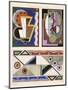 Abstract Designs, from 'Decorations and Colours', Published 1930 (Colour Litho)-Georges Valmier-Mounted Premium Giclee Print