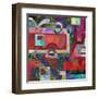 Abstract Digital Painting, Colorful Graffiti Collage-Andriy Zholudyev-Framed Art Print