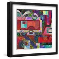 Abstract Digital Painting, Colorful Graffiti Collage-Andriy Zholudyev-Framed Art Print