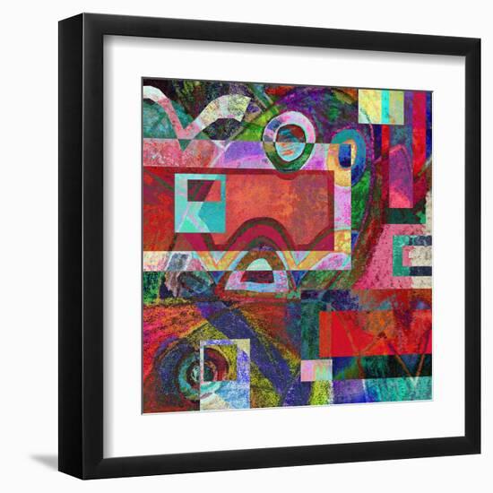 Abstract Digital Painting, Colorful Graffiti Collage-Andriy Zholudyev-Framed Art Print