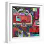 Abstract Digital Painting, Colorful Graffiti Collage-Andriy Zholudyev-Framed Art Print