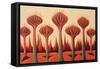 Abstract Dragon Blood Trees-Lea Faucher-Framed Stretched Canvas