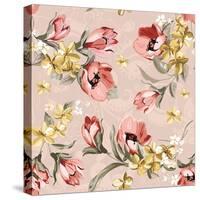 Abstract Elegance Floral Pattern-Aleksey Vl B.-Stretched Canvas