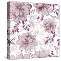Abstract Elegance Floral Pattern-Aleksey Vl B.-Stretched Canvas