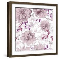 Abstract Elegance Floral Pattern-Aleksey Vl B.-Framed Art Print