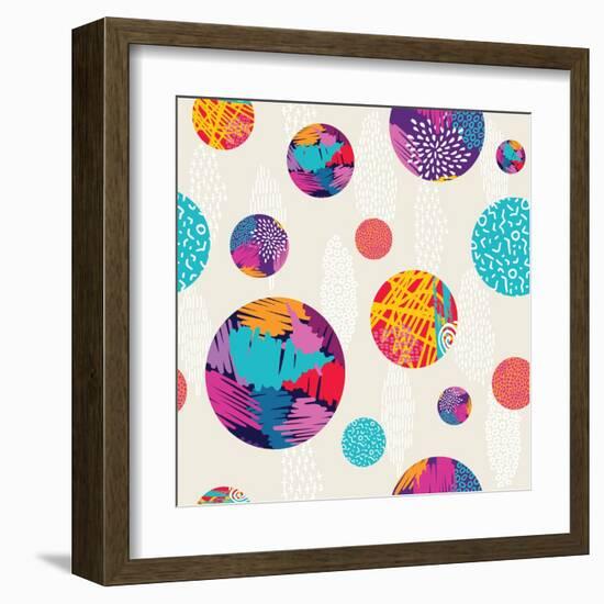 Abstract Ethnic Pattern-cienpies-Framed Art Print