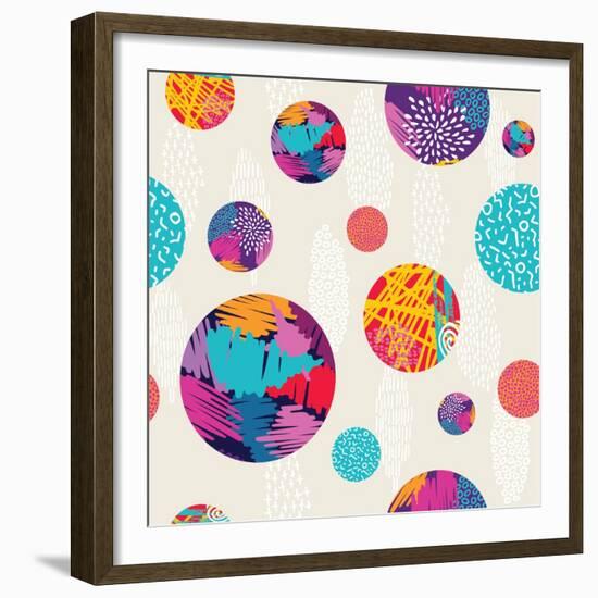 Abstract Ethnic Pattern-cienpies-Framed Premium Giclee Print