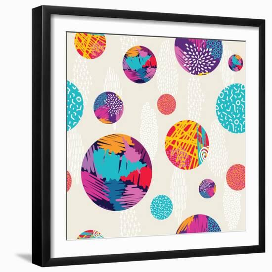 Abstract Ethnic Pattern-cienpies-Framed Premium Giclee Print