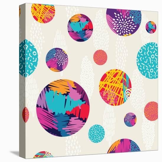 Abstract Ethnic Pattern-cienpies-Stretched Canvas