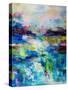 Abstract Evening-Jeanette Vertentes-Stretched Canvas