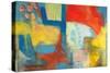 Abstract Expressionist in Red, Yellow and Blue-English School-Stretched Canvas