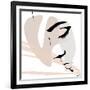 Abstract Face Down-OnRei-Framed Art Print