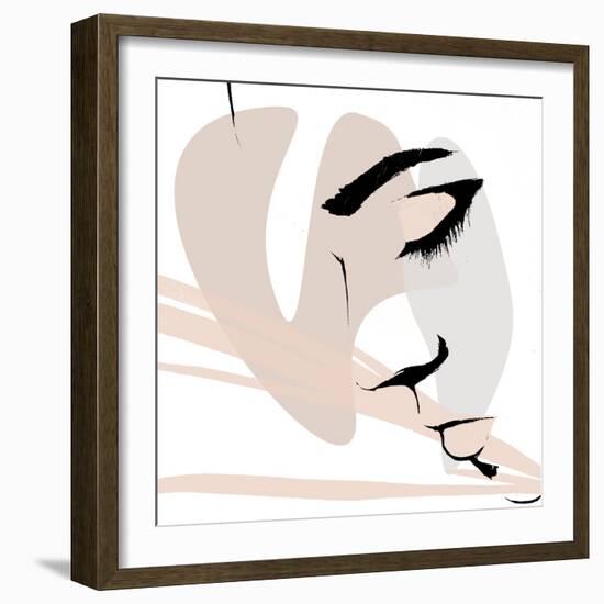 Abstract Face Down-OnRei-Framed Art Print