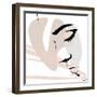 Abstract Face Down-OnRei-Framed Art Print