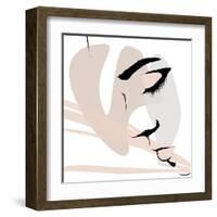 Abstract Face Down-OnRei-Framed Art Print